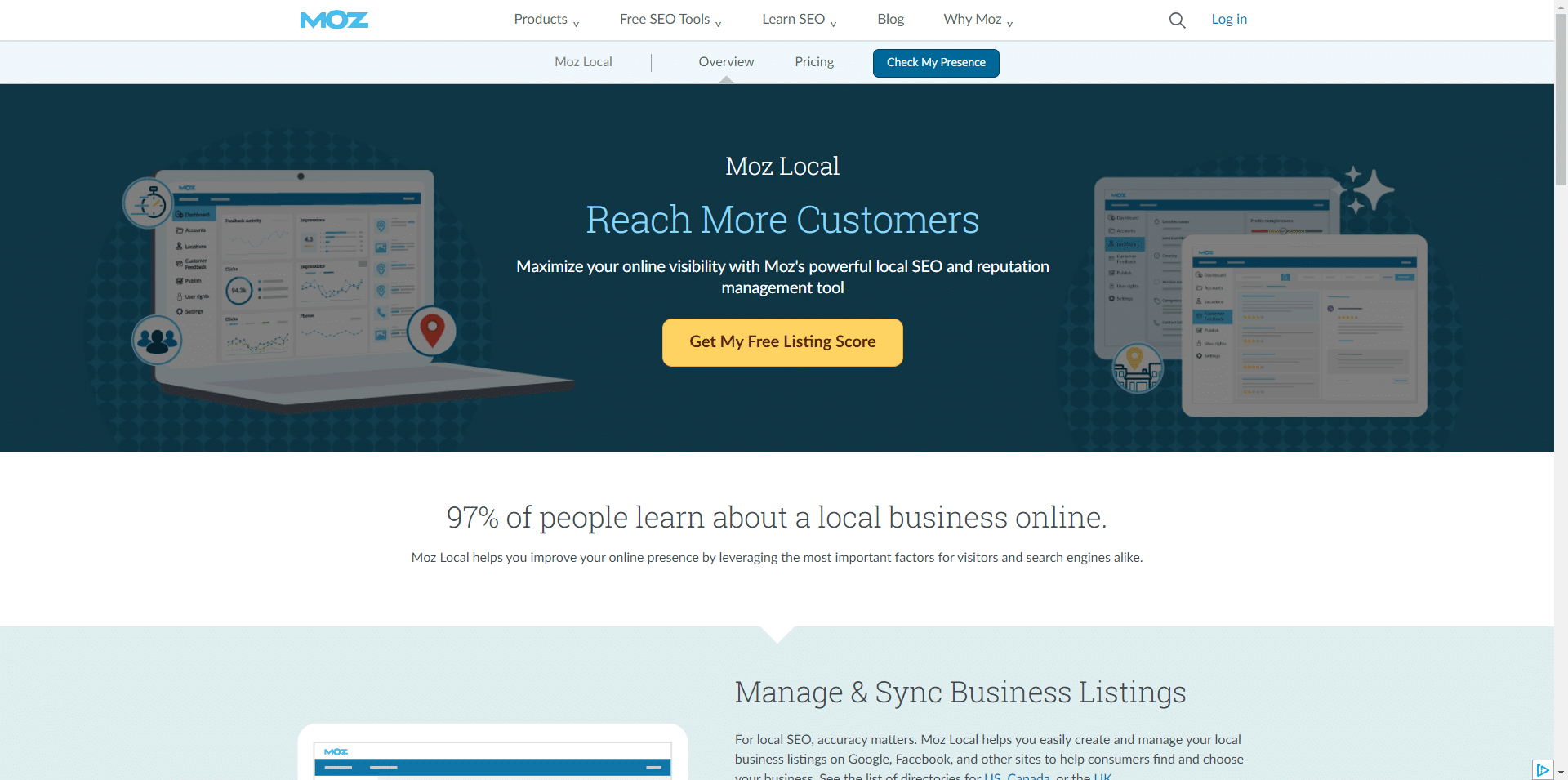 Moz Local – Best for Consistent Business Listings