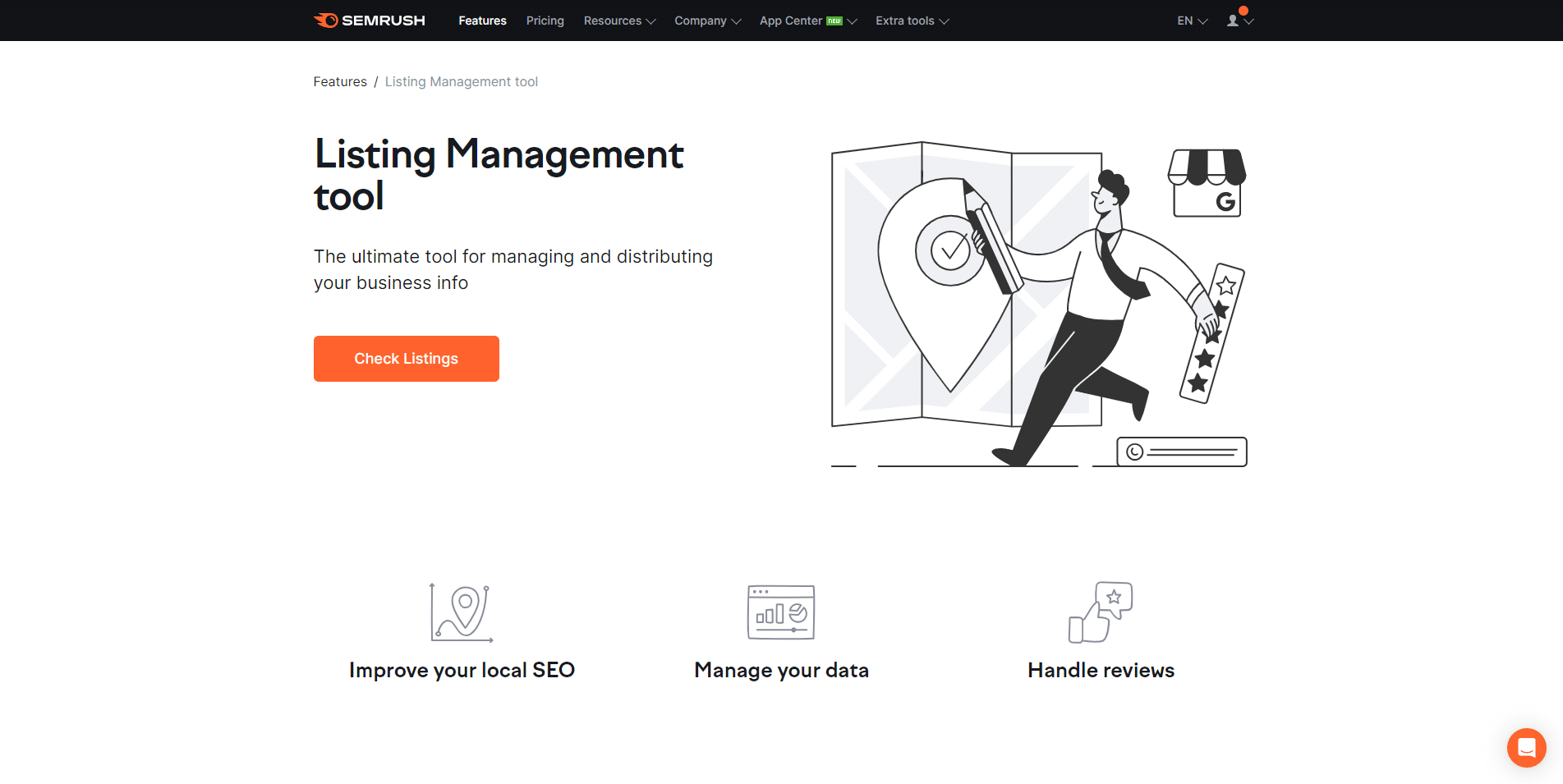 SEMrush – Best for Comprehensive Listing Management